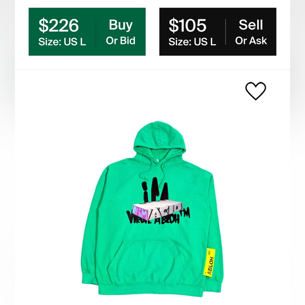 Virgil ICA Graffiti hoodie. OFFICIAL Abloh tag .